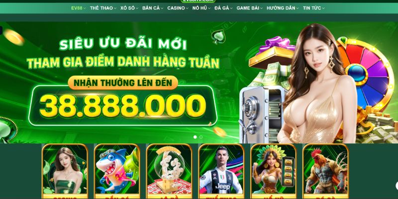 Tiến hành truy cập vào link chính thức của nhà cái EV88